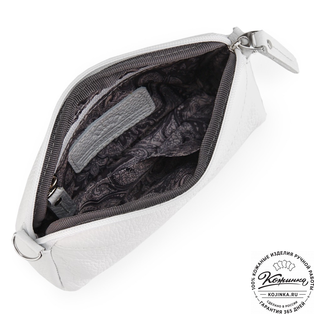 Кожаный клатч "Марта" (белый)